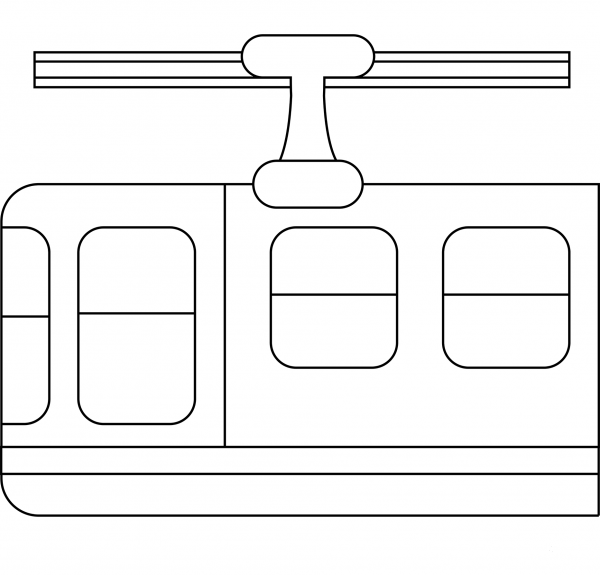 Suspension Railway Emoji coloring page image