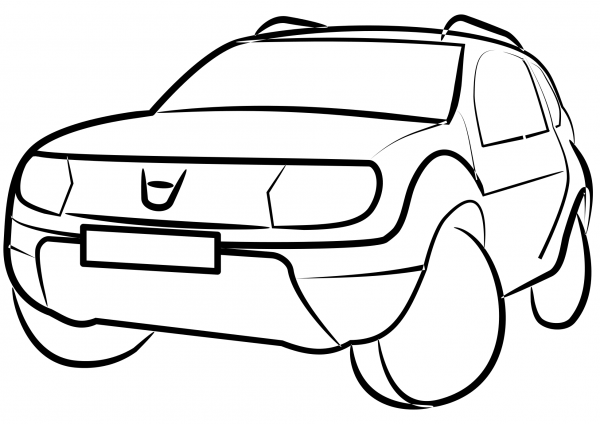 SUV Car coloring page image