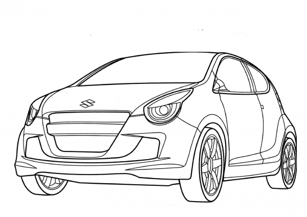 Suzuki Alto coloring page image