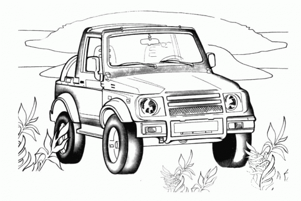 Suzuki Samurai  coloring page image