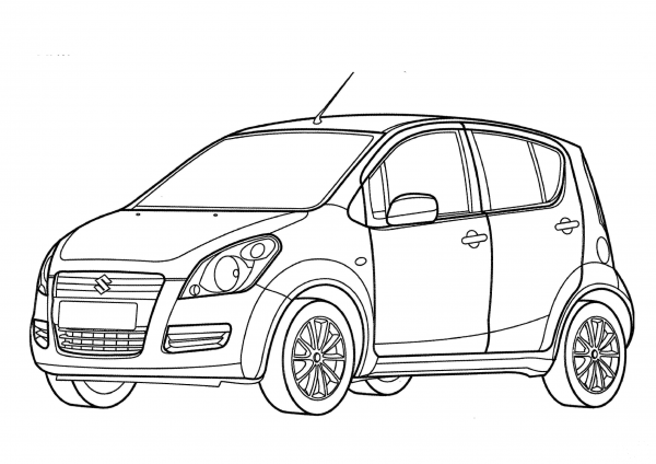 Suzuki Splash  coloring page image