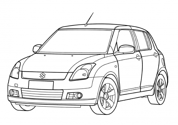 Suzuki Swift  coloring page image
