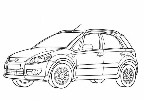 Suzuki SX 4  coloring page image