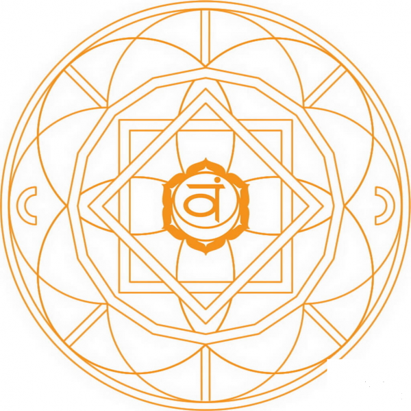 Svadhishthana Chakra Mandala coloring page image