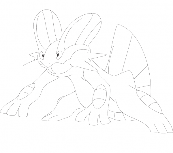 Swampert coloring page image