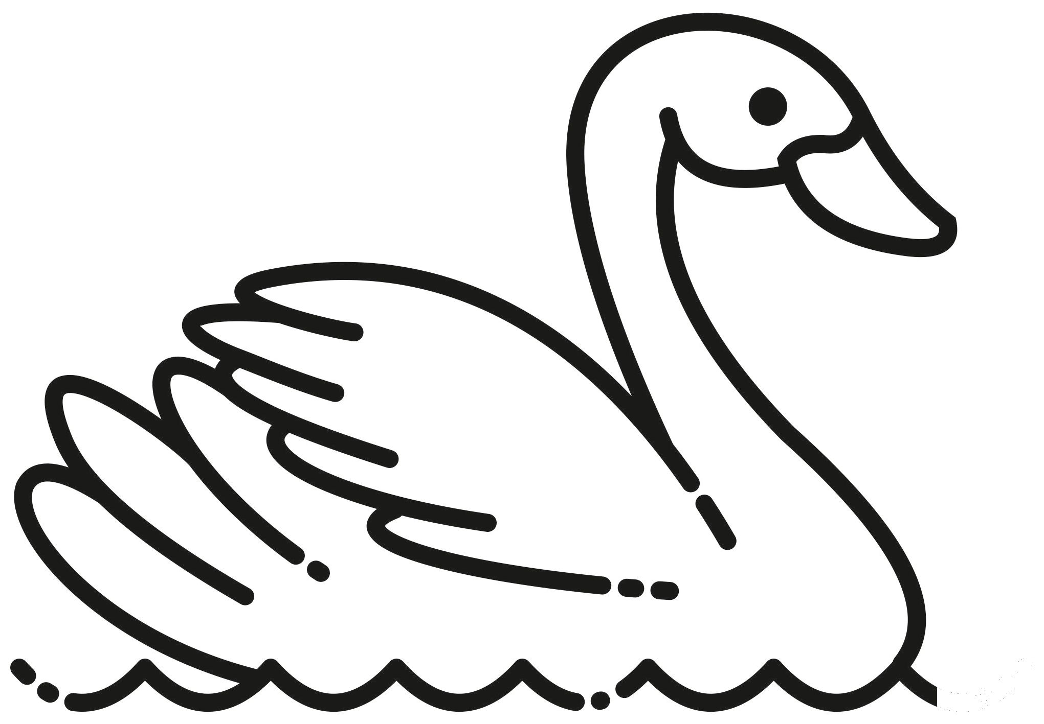 Swan coloring page - ColouringPages