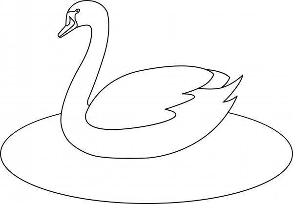 Swan coloring page image