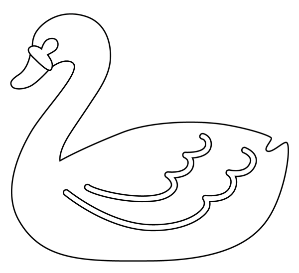 Swan Emoji coloring page image