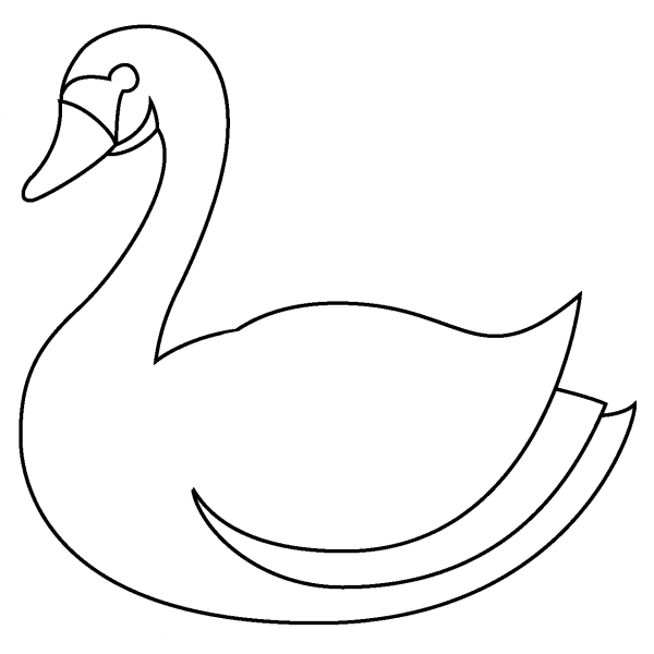 Swan Emoji coloring page image