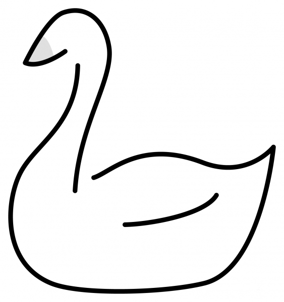 Swan Emoji coloring page image