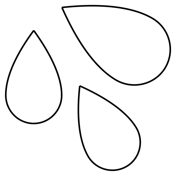 Sweat Droplets coloring page image
