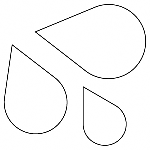 Sweat Droplets Emoji coloring page image