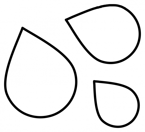 Sweat Droplets Emoji coloring page image