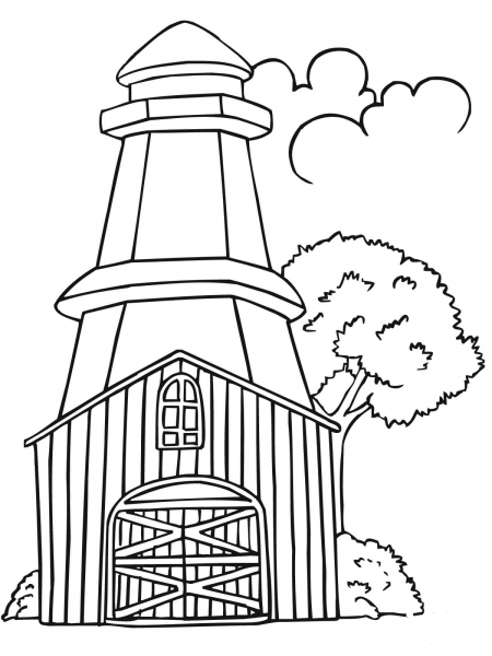 Sweden Lighthouse coloring page image