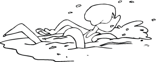 Swimming Competition  coloring page image