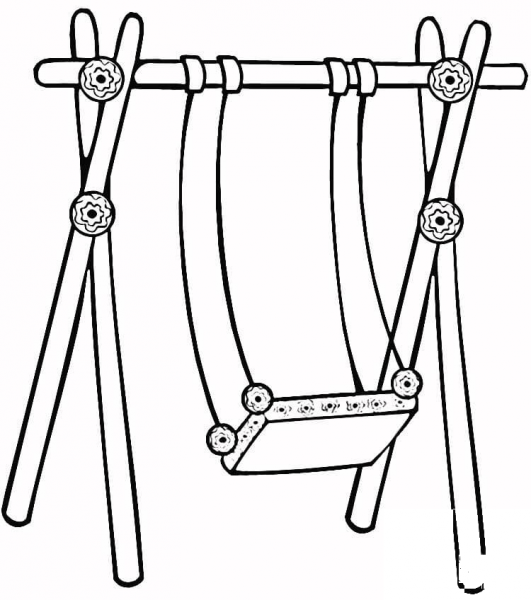 Swing for Kids  coloring page image