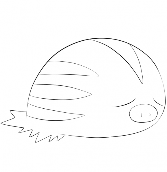 Swinub coloring page image