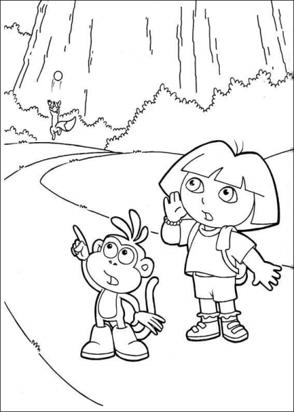 Swiper Took The Ball  coloring page image
