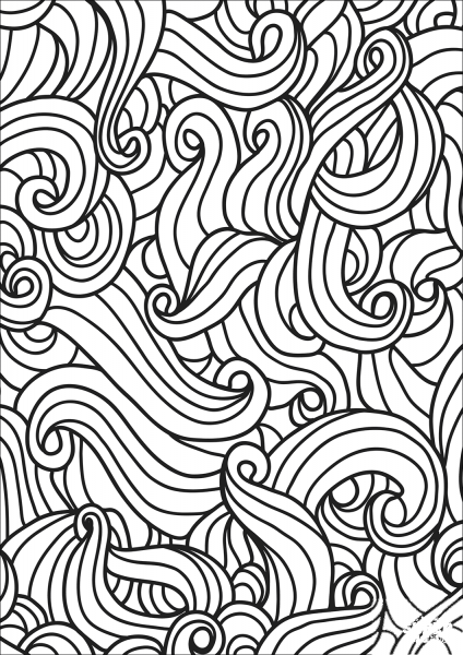 Swirl Doodle coloring page image