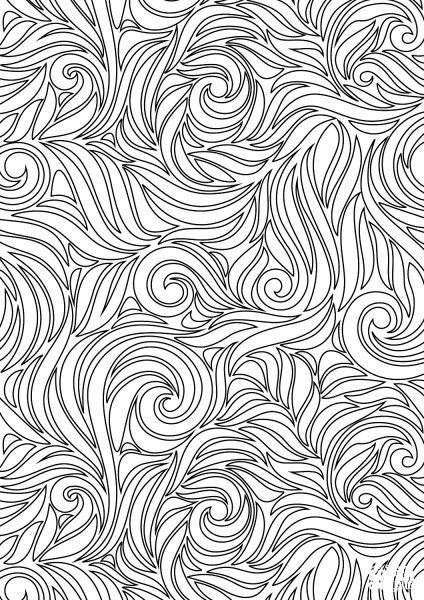 Swirl Pattern coloring page image