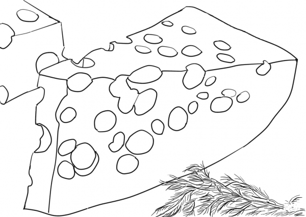 Swiss Cheese coloring page image