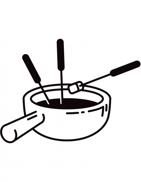 Swiss Fondue coloring page image