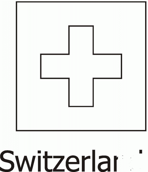 Switzerland Flag coloring page image