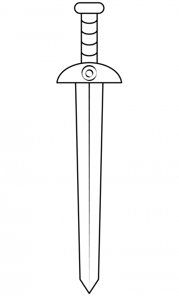 Sword coloring page image