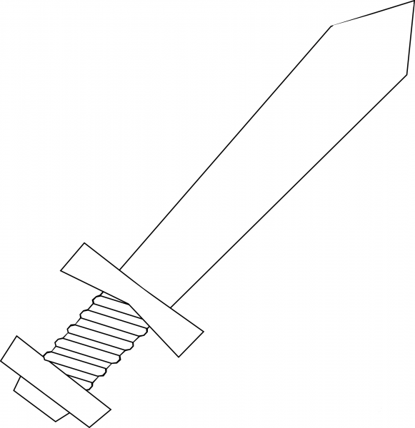 Sword coloring page image