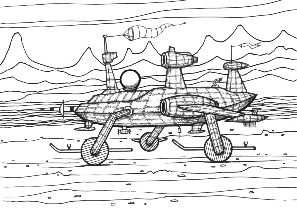 Swordfish Vehicle coloring page image