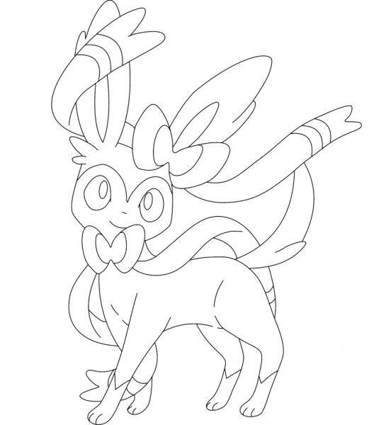 Sylveon coloring page image