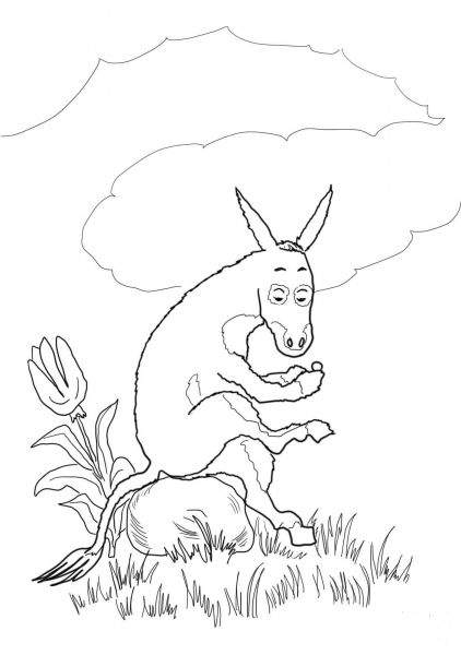 Sylvester Finds a Magic Pebble coloring page image