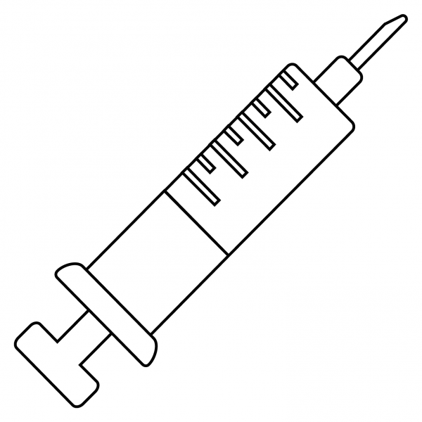 Syringe Emoji coloring page image