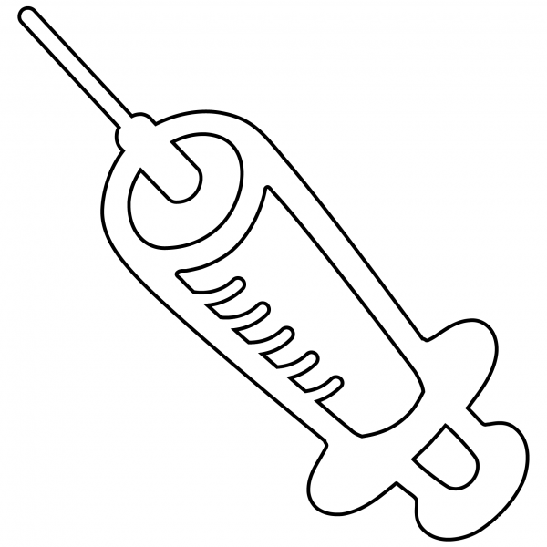 Syringe Emoji coloring page image