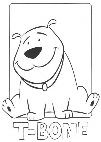 T Bone  coloring page image