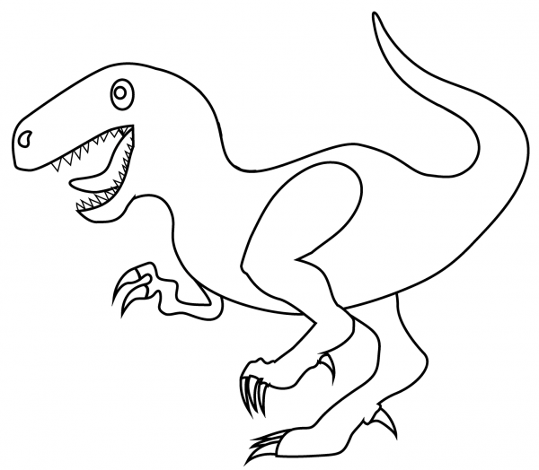 T Rex Emoji coloring page image
