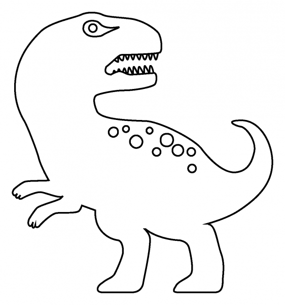 T-Rex Emoji coloring page image