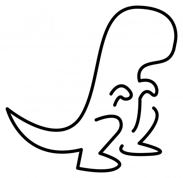 T-Rex Emoji coloring page image