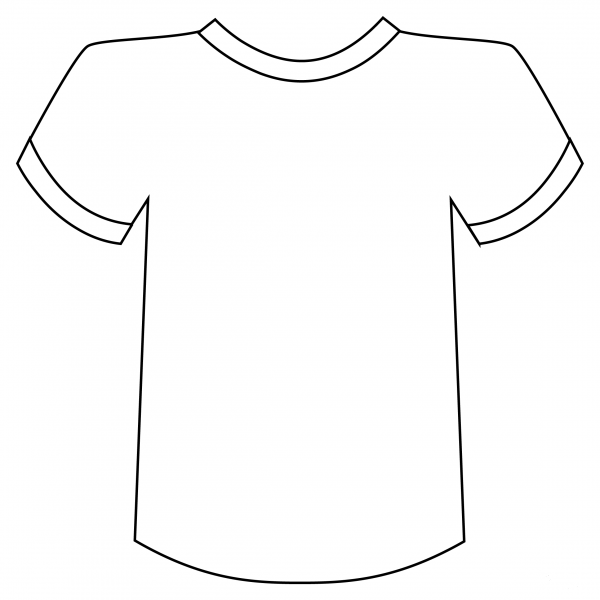 T-Shirt coloring page image