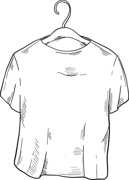 T-Shirt coloring page image