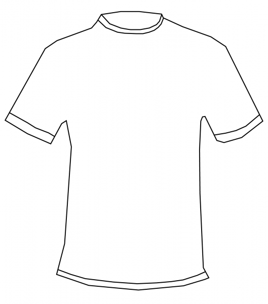 T-shirt coloring page image