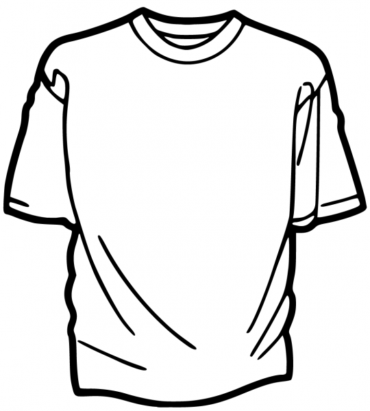 T-Shirt coloring page image