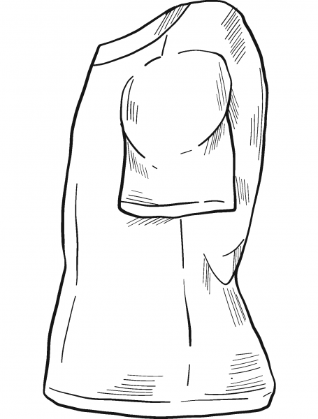 T-Shirt coloring page image