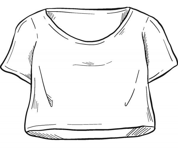 T-Shirt coloring page image