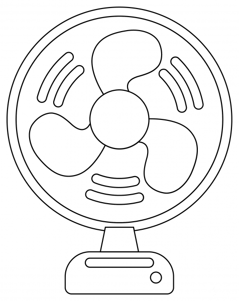 Table Fan coloring page image