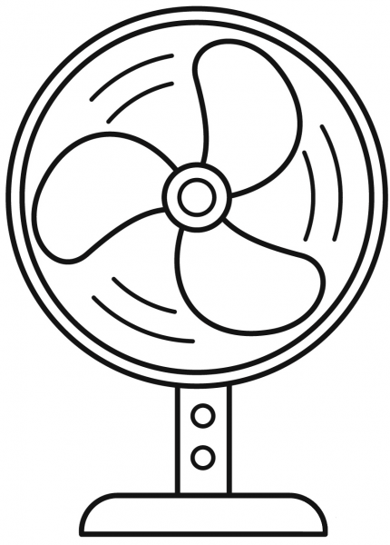 Table Fan coloring page image