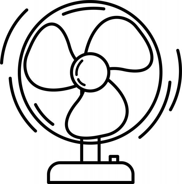 Table Fan coloring page image
