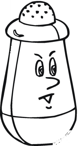Table salt coloring page image