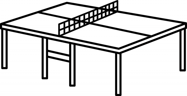 Table Tennis coloring page image