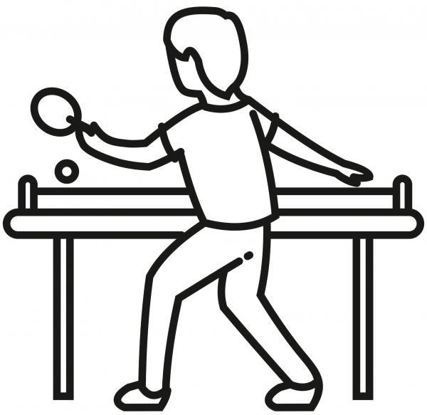 Table Tennis Table coloring page image